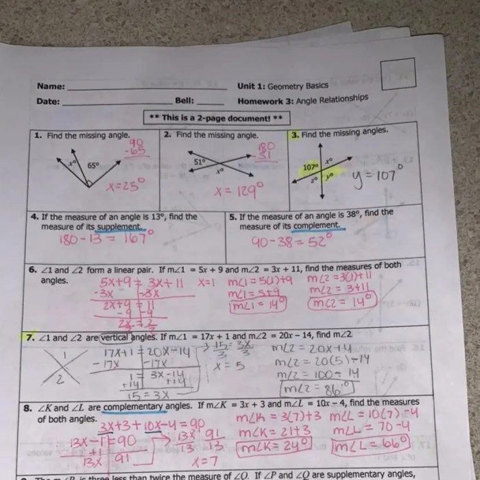 Geometry unit 1 practice test