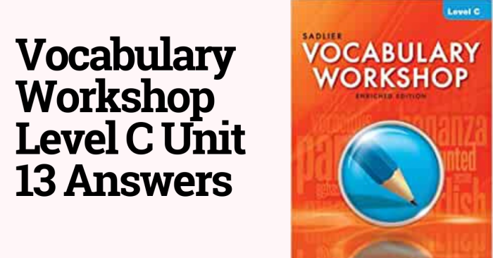 Vocabulary workshop unit 8 answers level c