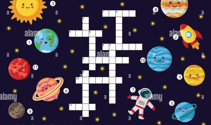 Model of the solar system crossword