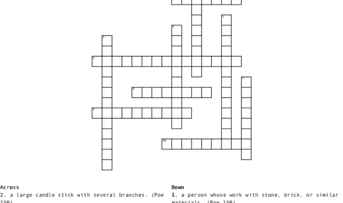 The cask of amontillado crossword puzzle