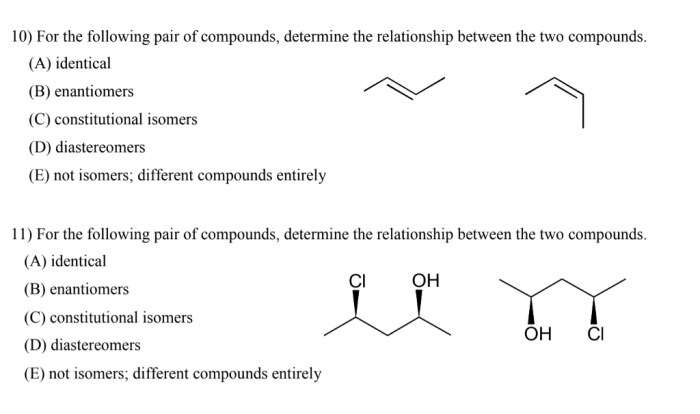 Which pair of the following compounds are constitutional isomers